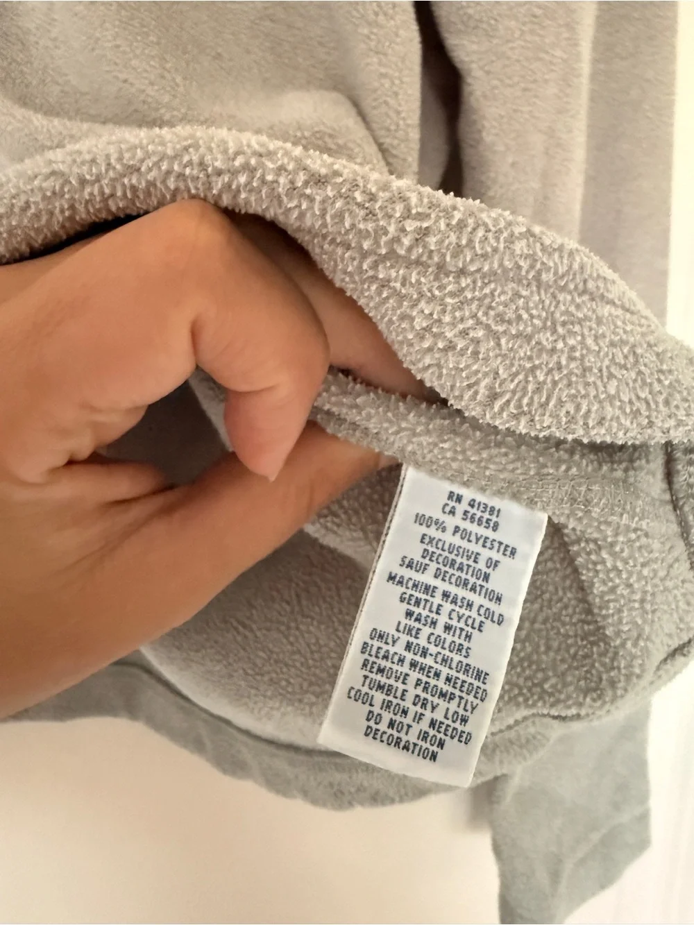 Polo Ralph Lauren Light Gray Quarter-Zip Fleece Pullover